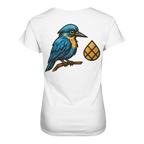 Tannenhäher mit Zirbelnuss + Emblem Stick - Ladies Organic Shirt