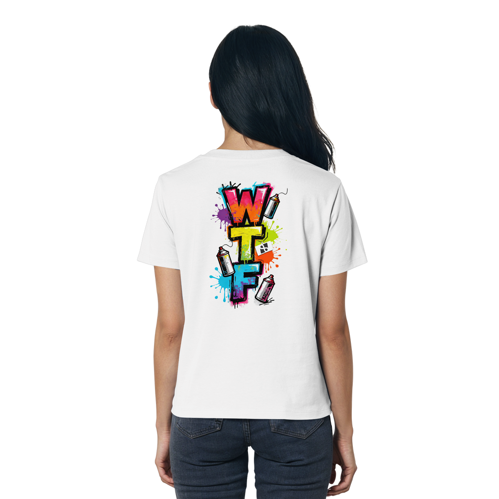 WTF - "Wear The Fair" Print mit besticktem Emblem - Ladies Organic Shirt