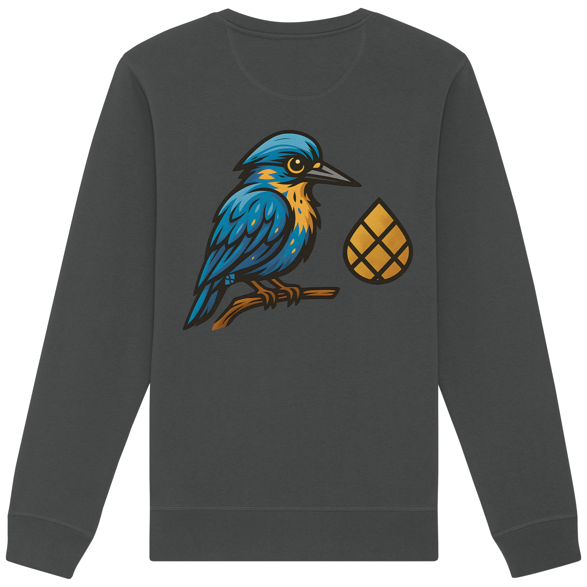 Tannenhäher mit Zirbelnuss + Emblem Stick - Organic Basic Unisex Sweatshirt