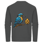 Tannenhäher mit Zirbelnuss + Emblem Stick - Organic Basic Unisex Sweatshirt
