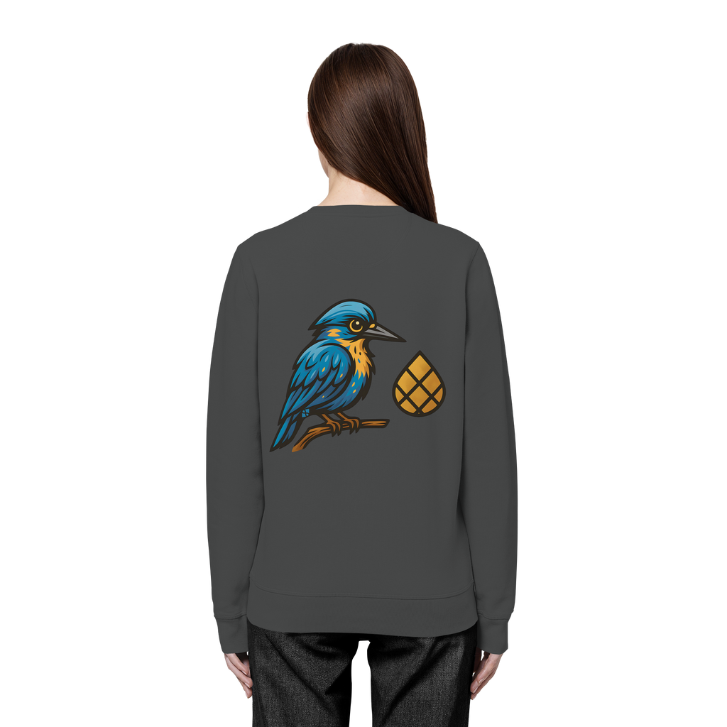 Tannenhäher mit Zirbelnuss + Emblem Stick - Organic Basic Unisex Sweatshirt