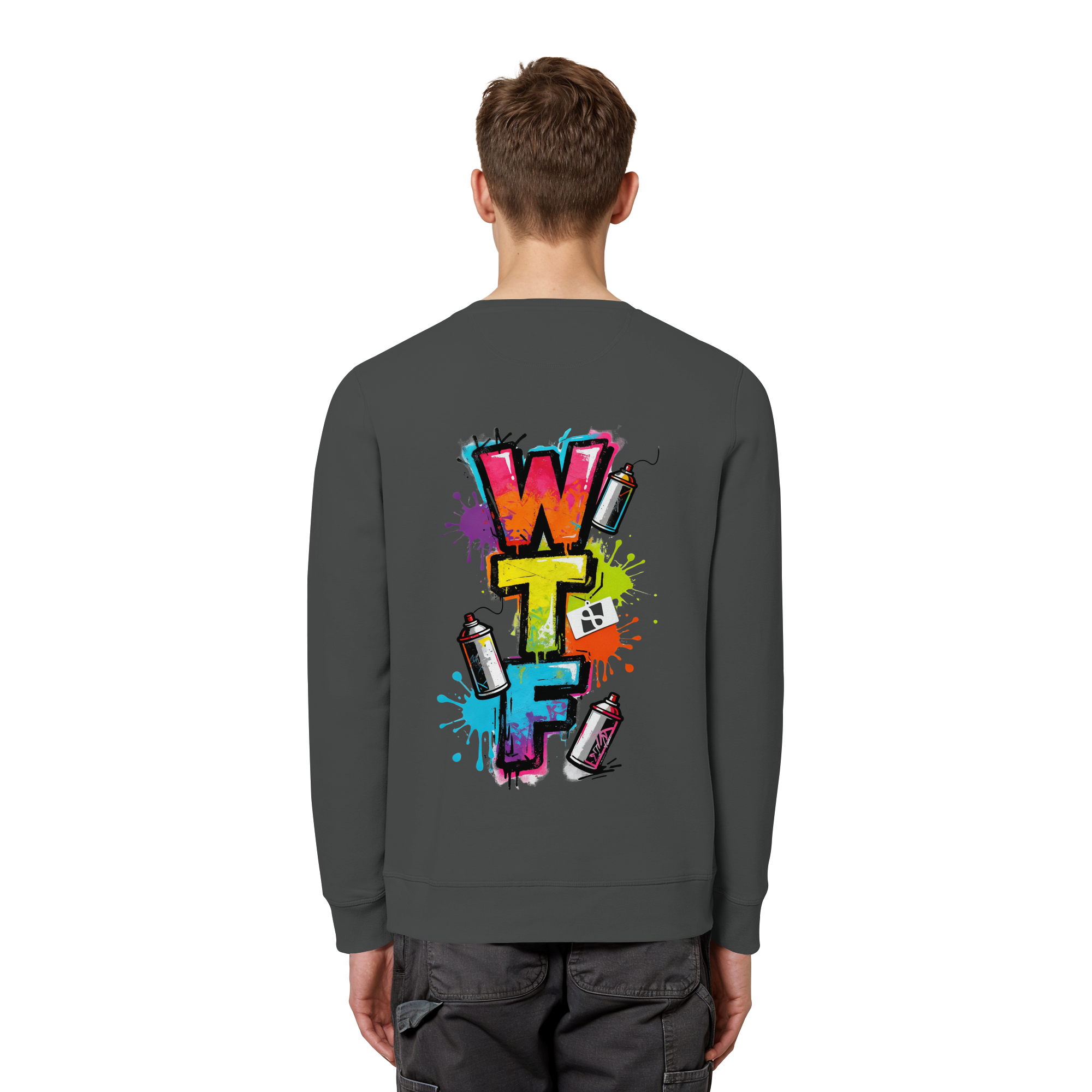 WTF - "Wear The Fair" Print mit besticktem Emblem - Organic Basic Unisex Sweatshirt