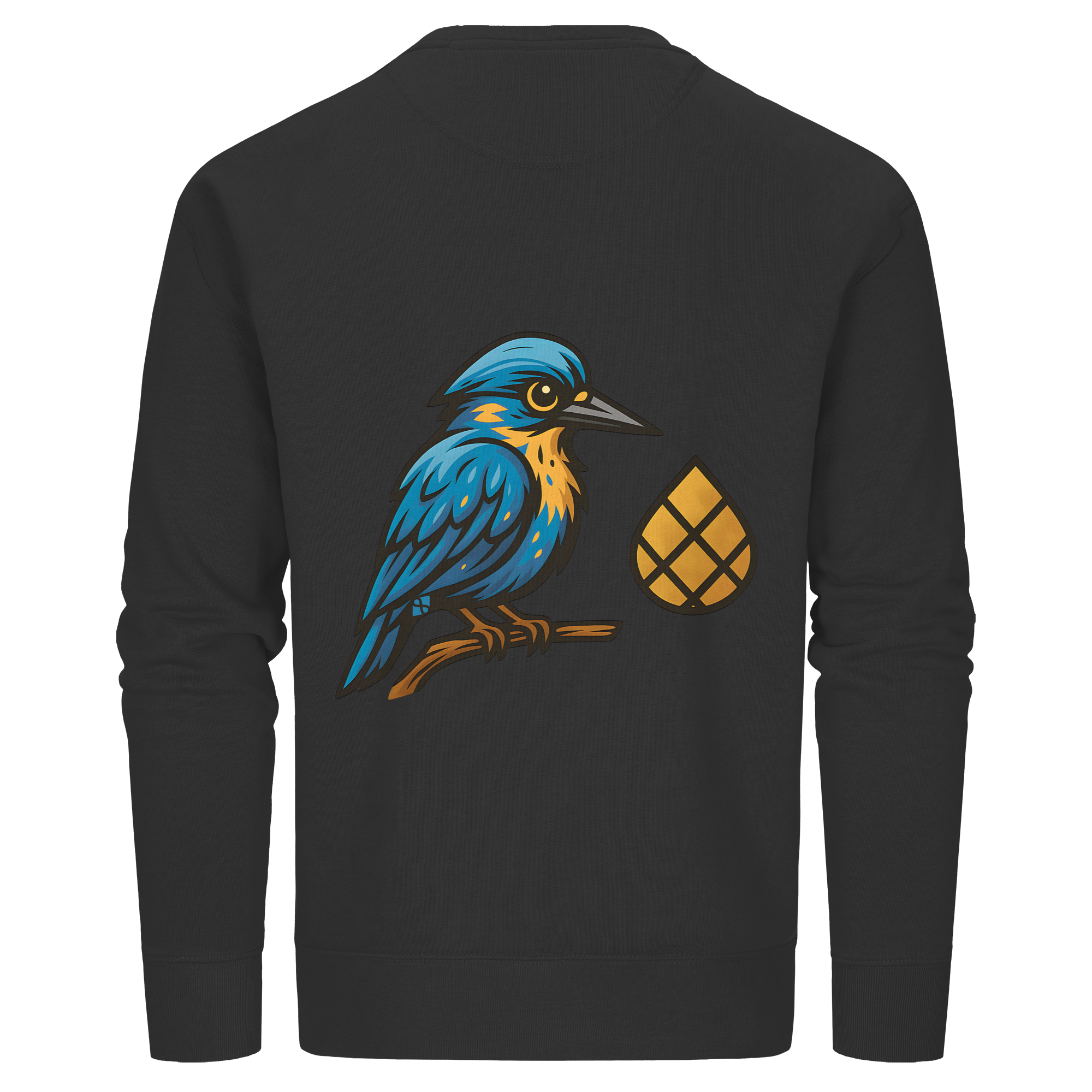 Tannenhäher mit Zirbelnuss + Emblem Stick - Organic Basic Unisex Sweatshirt