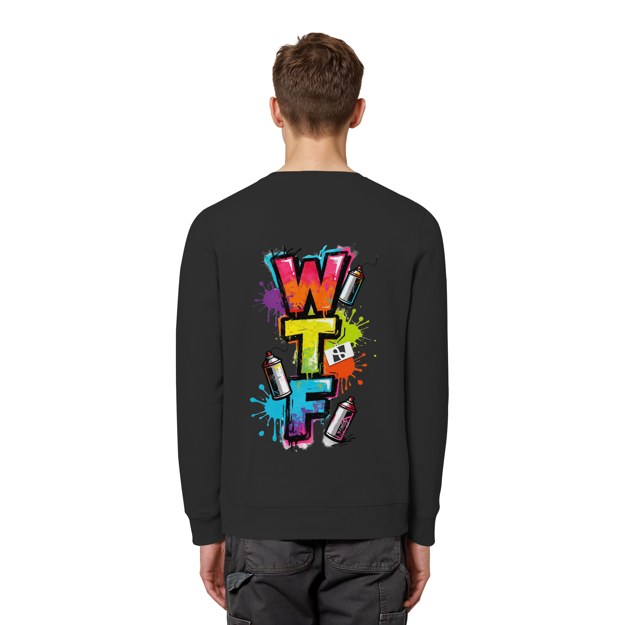 WTF - "Wear The Fair" Print mit besticktem Emblem - Organic Basic Unisex Sweatshirt