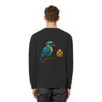 Tannenhäher mit Zirbelnuss + Emblem Stick - Organic Basic Unisex Sweatshirt