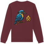 Tannenhäher mit Zirbelnuss + Emblem Stick - Organic Basic Unisex Sweatshirt