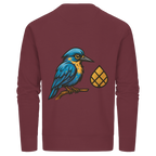 Tannenhäher mit Zirbelnuss + Emblem Stick - Organic Basic Unisex Sweatshirt