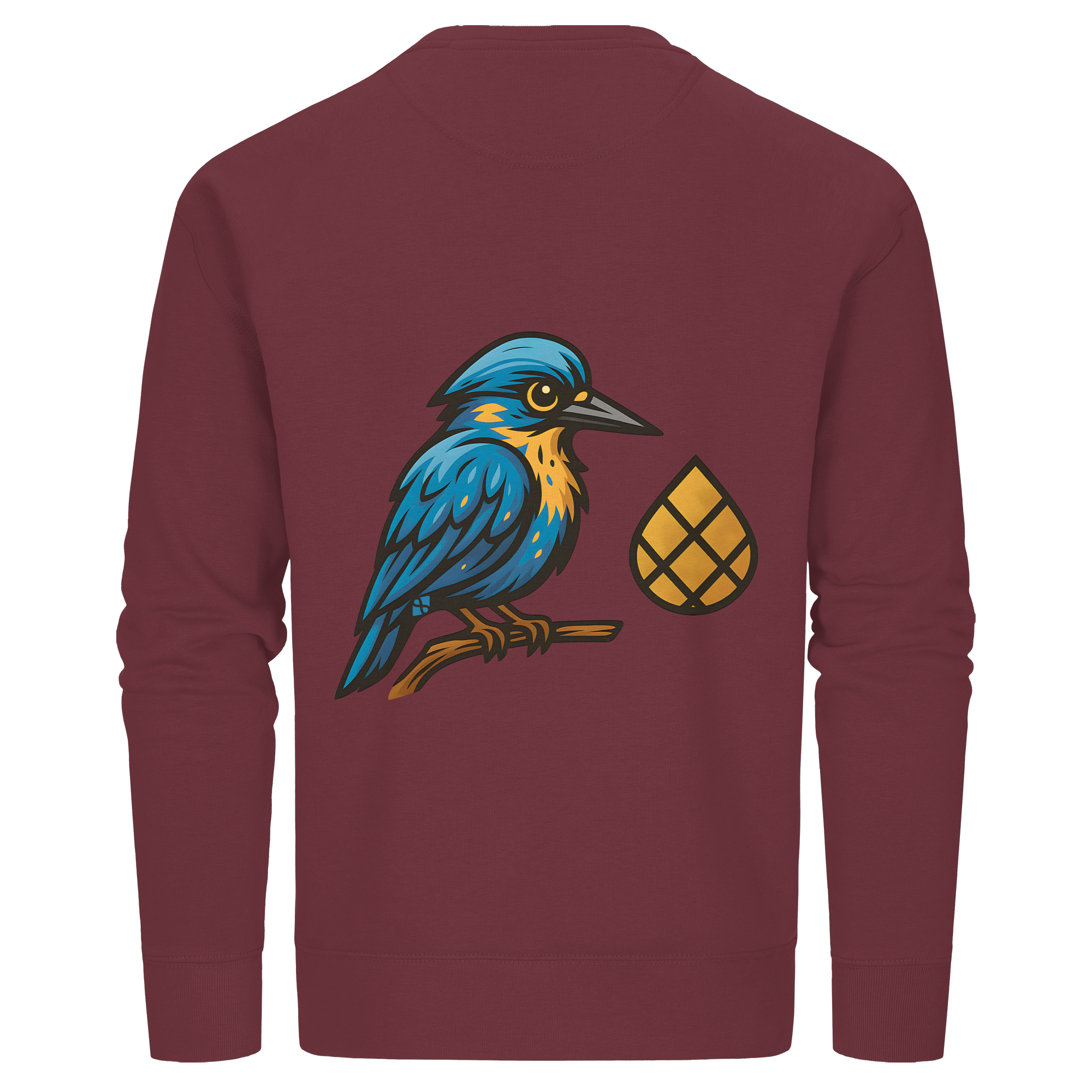 Tannenhäher mit Zirbelnuss + Emblem Stick - Organic Basic Unisex Sweatshirt