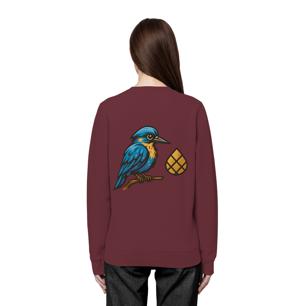 Tannenhäher mit Zirbelnuss + Emblem Stick - Organic Basic Unisex Sweatshirt