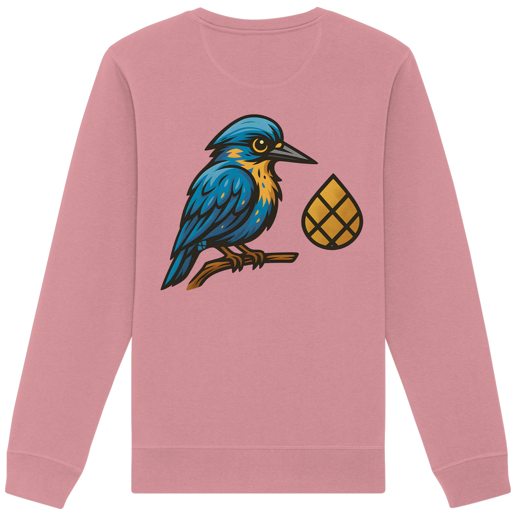 Tannenhäher mit Zirbelnuss + Emblem Stick - Organic Basic Unisex Sweatshirt