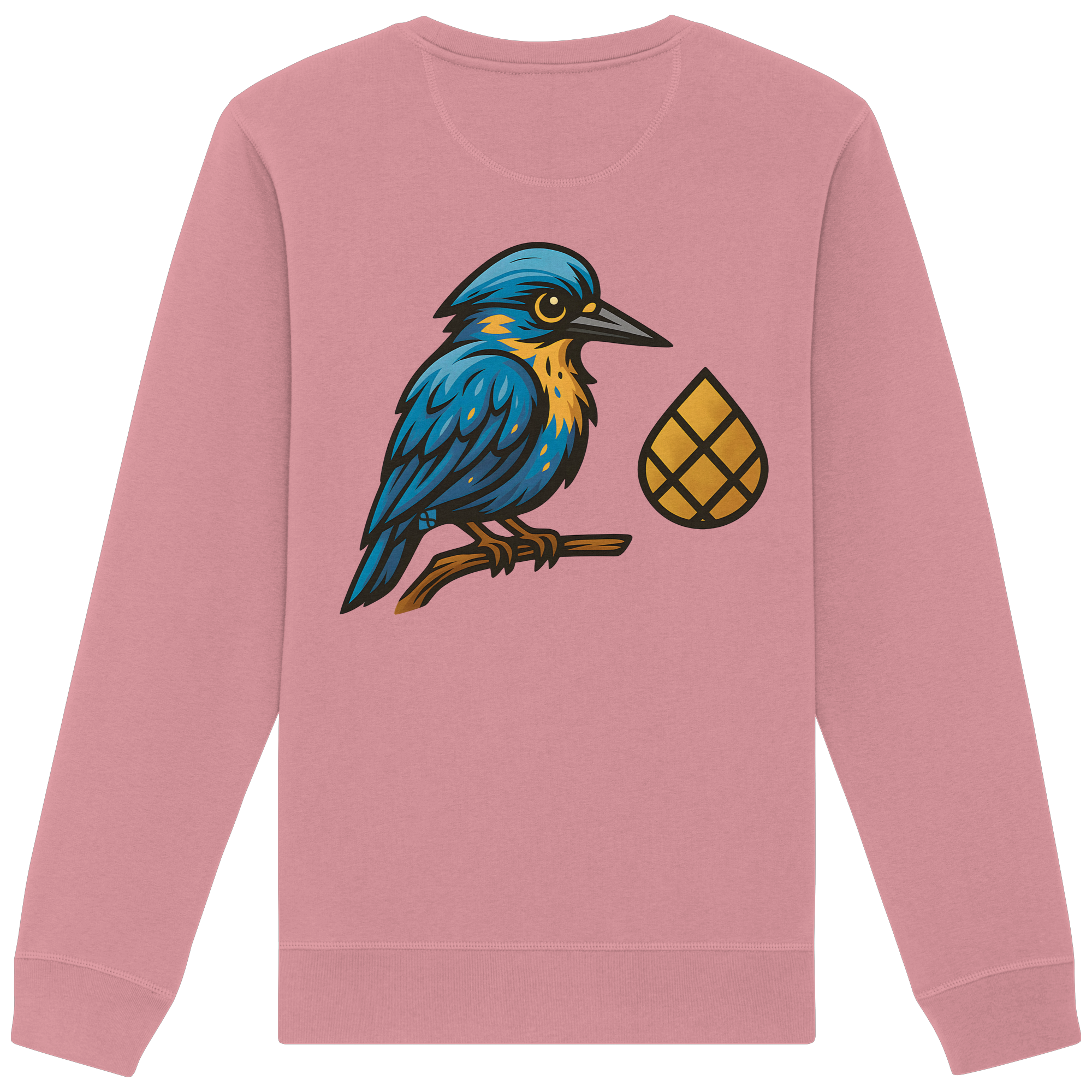 Tannenhäher mit Zirbelnuss + Emblem Stick - Organic Basic Unisex Sweatshirt