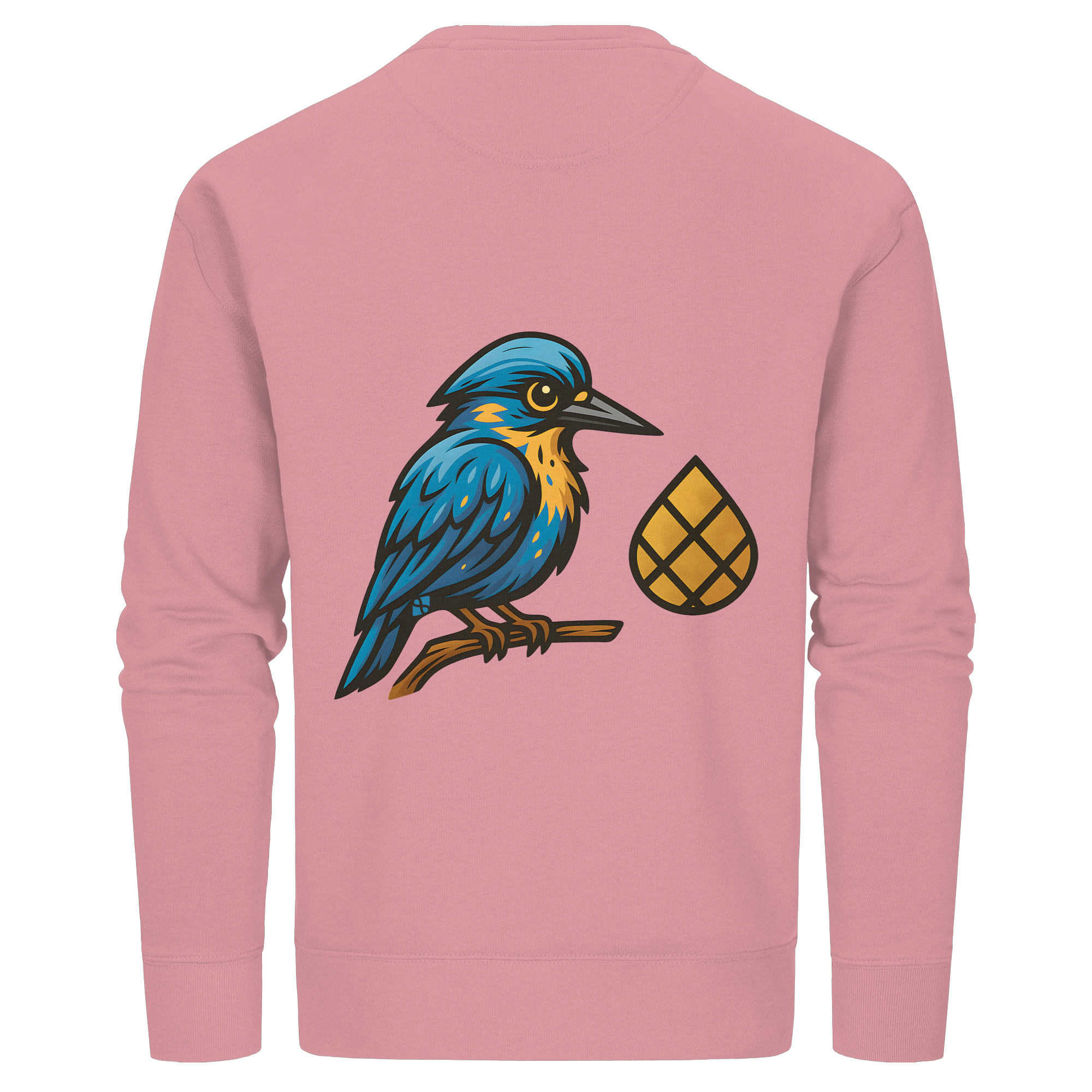 Tannenhäher mit Zirbelnuss + Emblem Stick - Organic Basic Unisex Sweatshirt