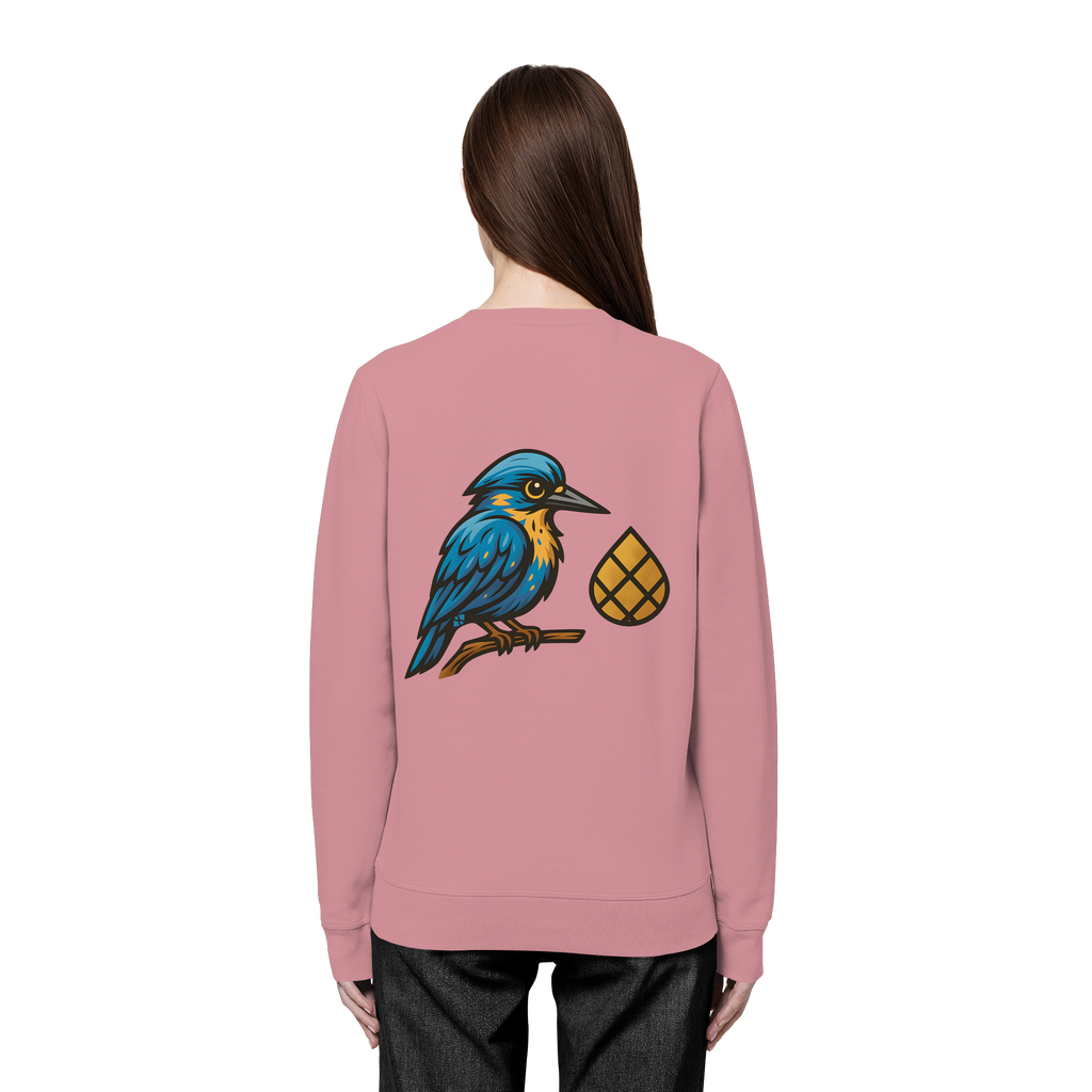 Tannenhäher mit Zirbelnuss + Emblem Stick - Organic Basic Unisex Sweatshirt