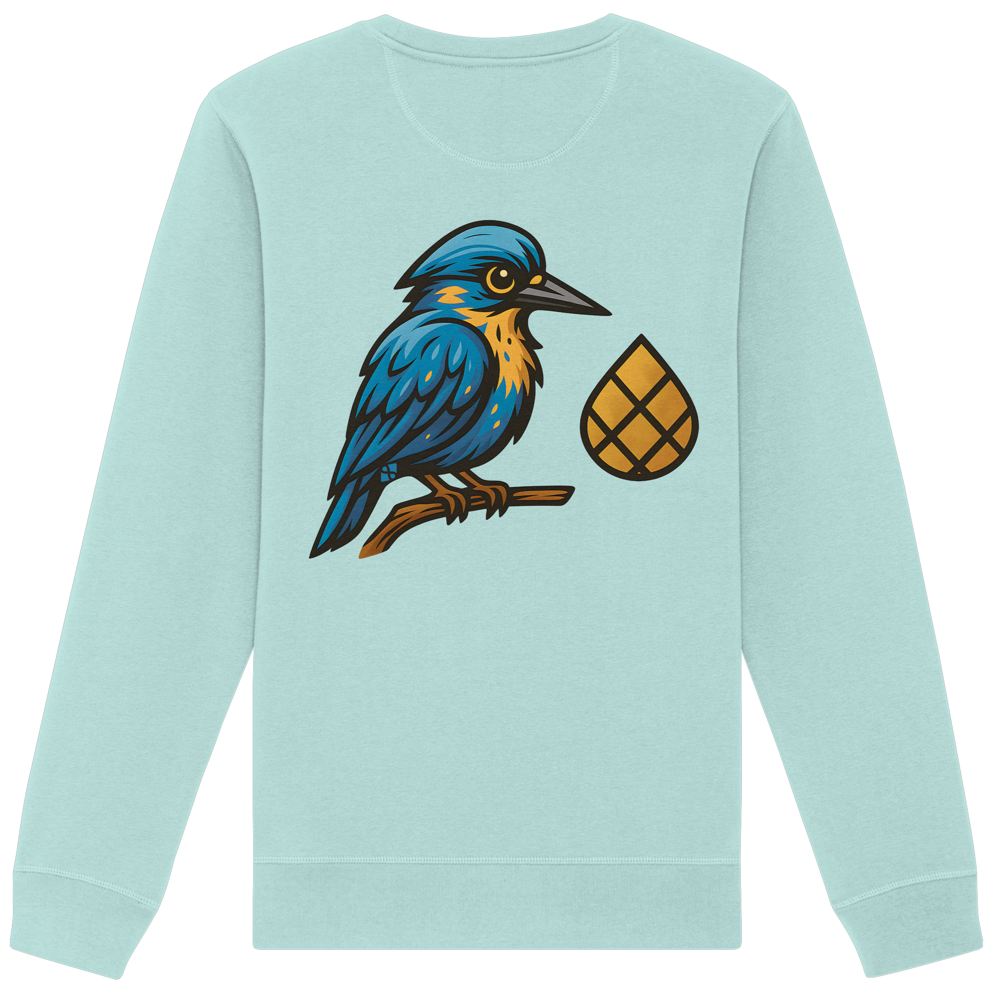 Tannenhäher mit Zirbelnuss + Emblem Stick - Organic Basic Unisex Sweatshirt