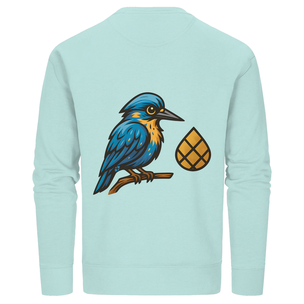 Tannenhäher mit Zirbelnuss + Emblem Stick - Organic Basic Unisex Sweatshirt