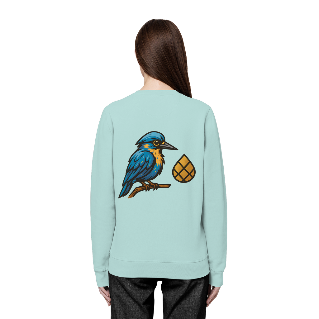 Tannenhäher mit Zirbelnuss + Emblem Stick - Organic Basic Unisex Sweatshirt