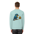 Tannenhäher mit Zirbelnuss + Emblem Stick - Organic Basic Unisex Sweatshirt