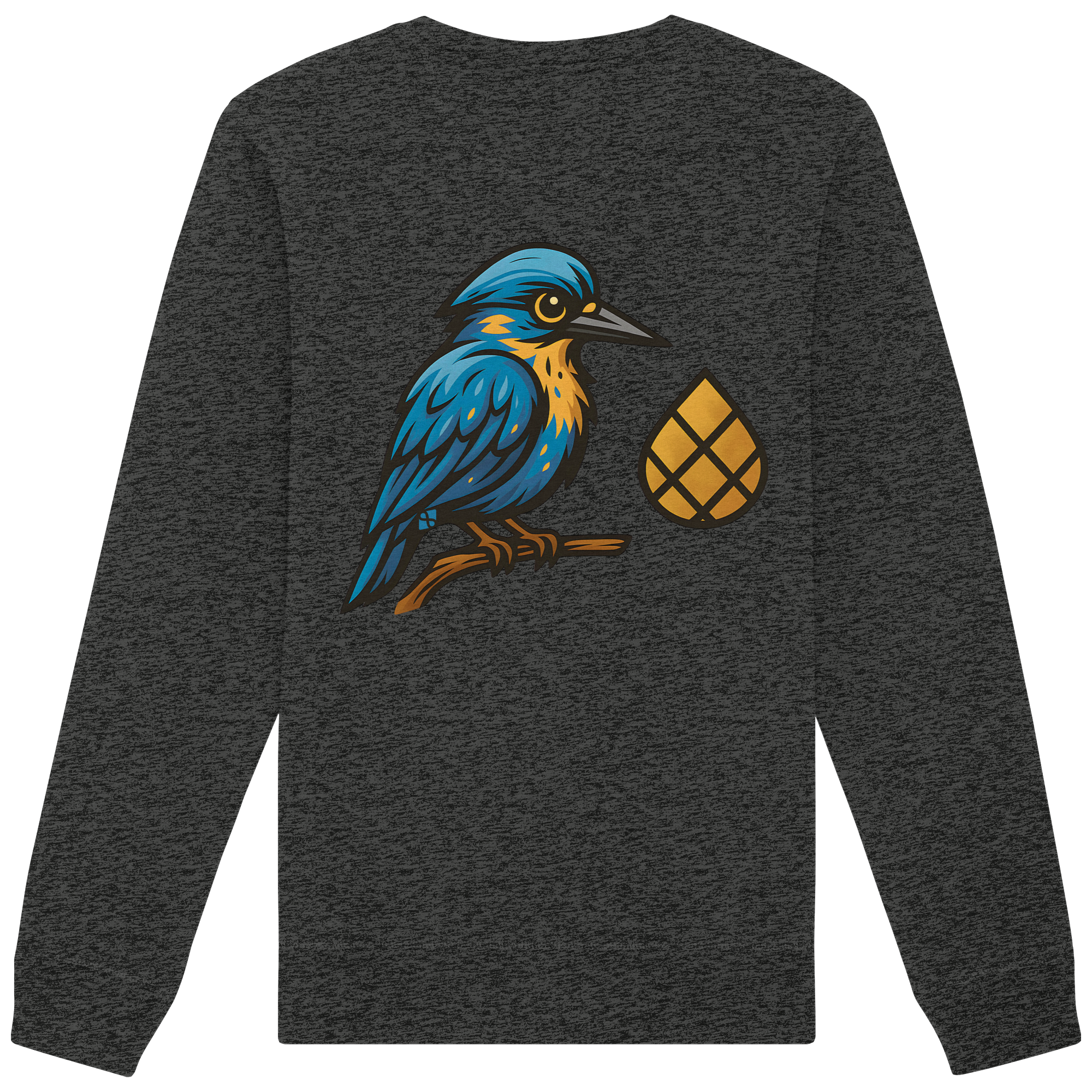 Tannenhäher mit Zirbelnuss + Emblem Stick - Organic Basic Unisex Sweatshirt