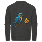 Tannenhäher mit Zirbelnuss + Emblem Stick - Organic Basic Unisex Sweatshirt