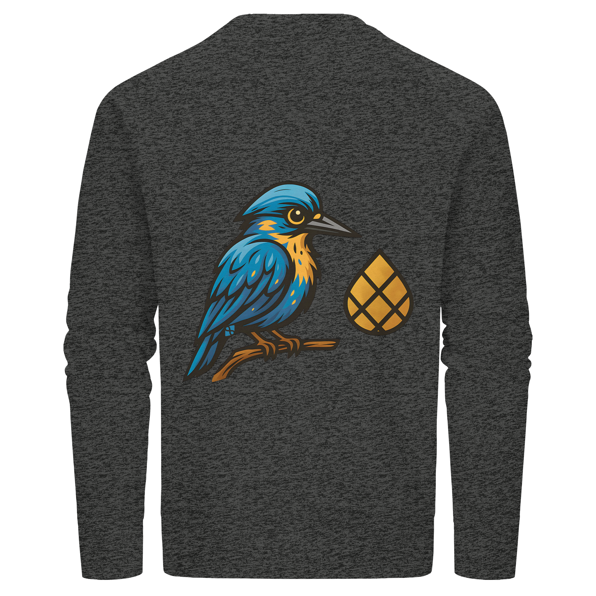 Tannenhäher mit Zirbelnuss + Emblem Stick - Organic Basic Unisex Sweatshirt