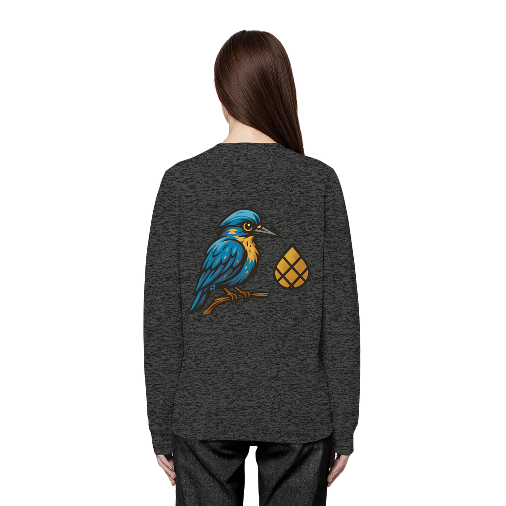 Tannenhäher mit Zirbelnuss + Emblem Stick - Organic Basic Unisex Sweatshirt