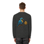 Tannenhäher mit Zirbelnuss + Emblem Stick - Organic Basic Unisex Sweatshirt