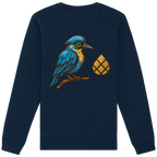 Tannenhäher mit Zirbelnuss + Emblem Stick - Organic Basic Unisex Sweatshirt