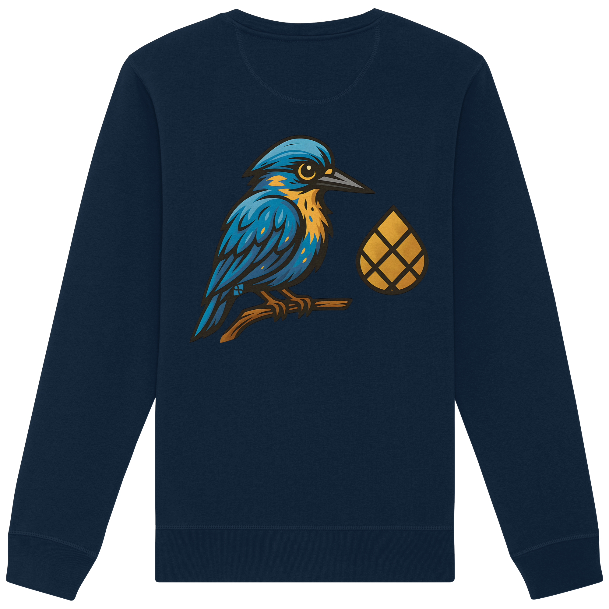 Tannenhäher mit Zirbelnuss + Emblem Stick - Organic Basic Unisex Sweatshirt