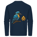 Tannenhäher mit Zirbelnuss + Emblem Stick - Organic Basic Unisex Sweatshirt