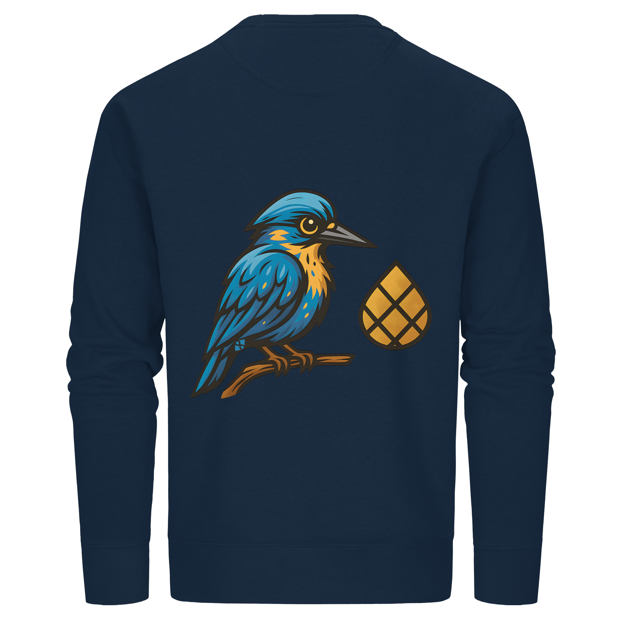 Tannenhäher mit Zirbelnuss + Emblem Stick - Organic Basic Unisex Sweatshirt