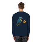 Tannenhäher mit Zirbelnuss + Emblem Stick - Organic Basic Unisex Sweatshirt