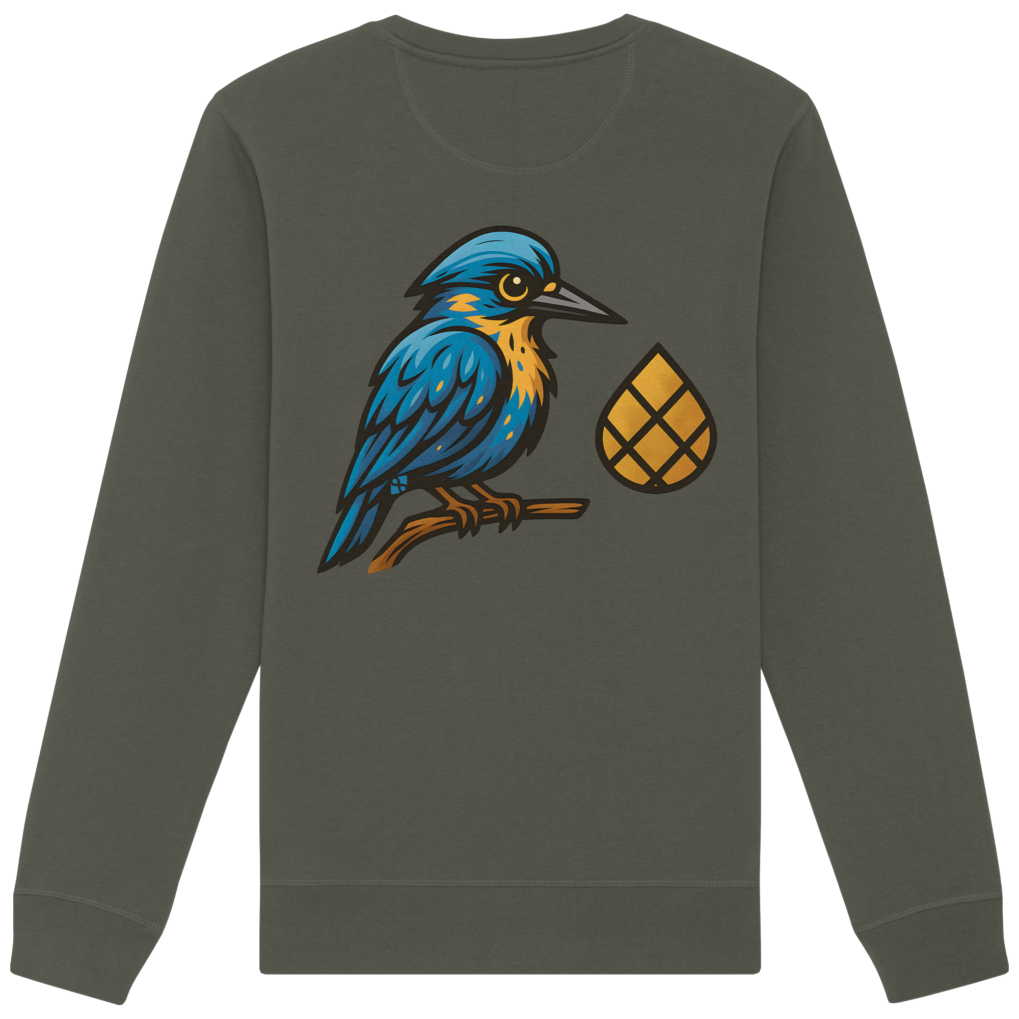 Tannenhäher mit Zirbelnuss + Emblem Stick - Organic Basic Unisex Sweatshirt