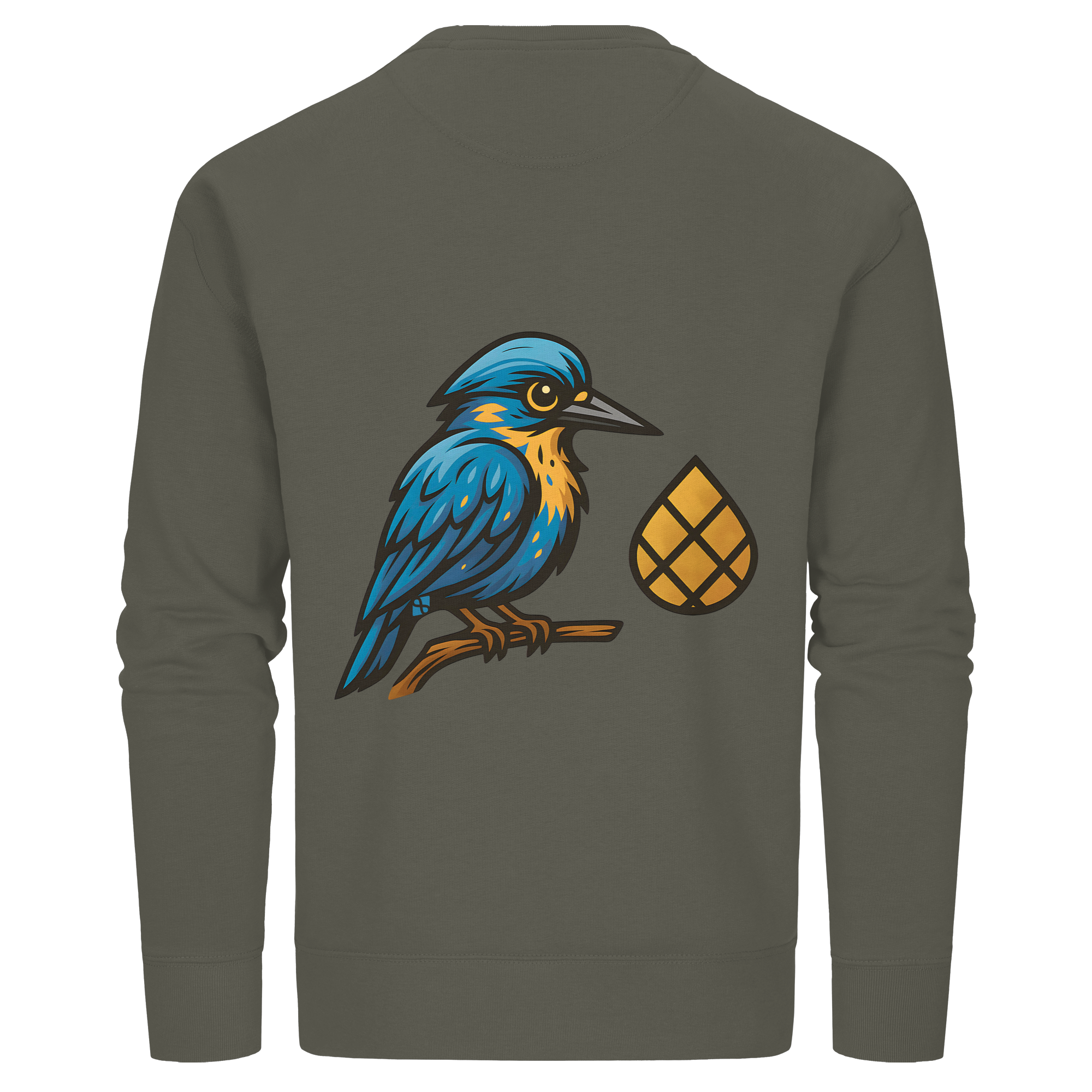 Tannenhäher mit Zirbelnuss + Emblem Stick - Organic Basic Unisex Sweatshirt