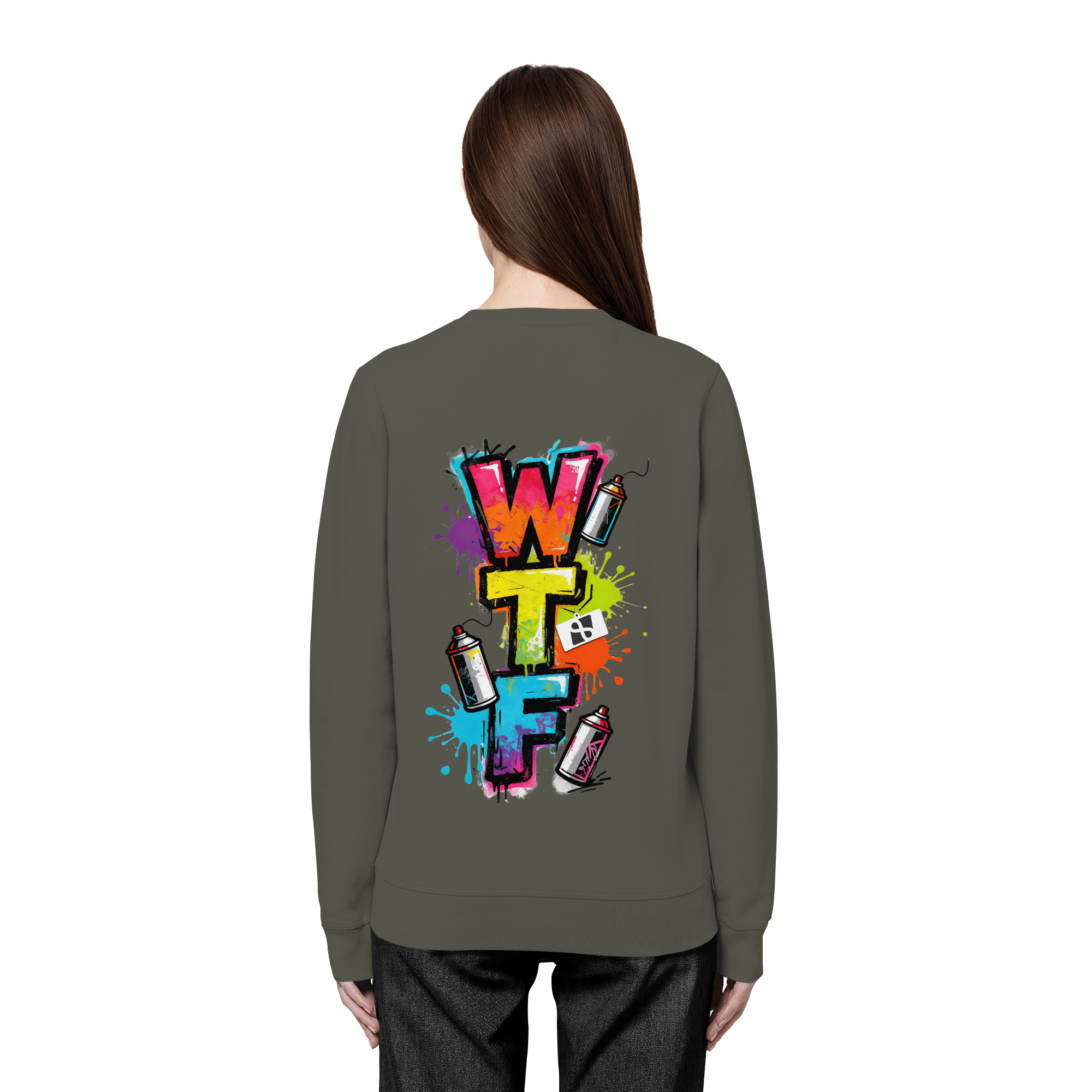 WTF - "Wear The Fair" Print mit besticktem Emblem - Organic Basic Unisex Sweatshirt