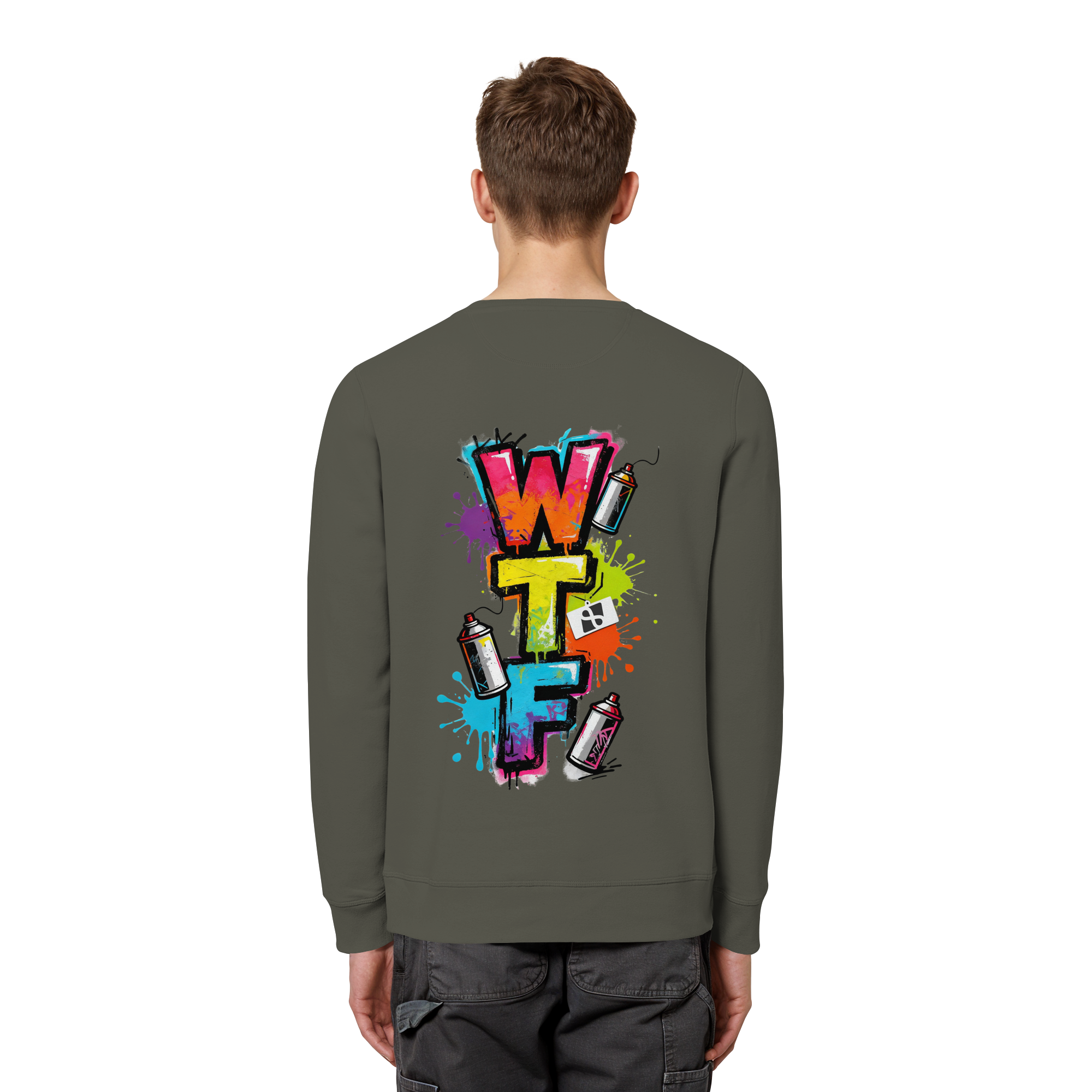 WTF - "Wear The Fair" Print mit besticktem Emblem - Organic Basic Unisex Sweatshirt