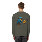 Tannenhäher mit Zirbelnuss + Emblem Stick - Organic Basic Unisex Sweatshirt