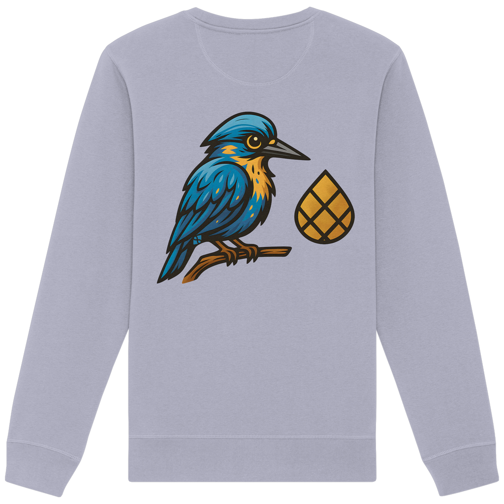 Tannenhäher mit Zirbelnuss + Emblem Stick - Organic Basic Unisex Sweatshirt