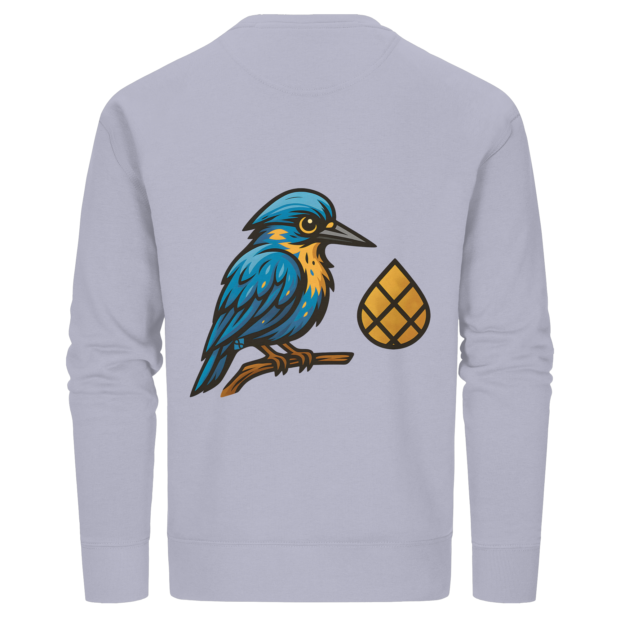 Tannenhäher mit Zirbelnuss + Emblem Stick - Organic Basic Unisex Sweatshirt