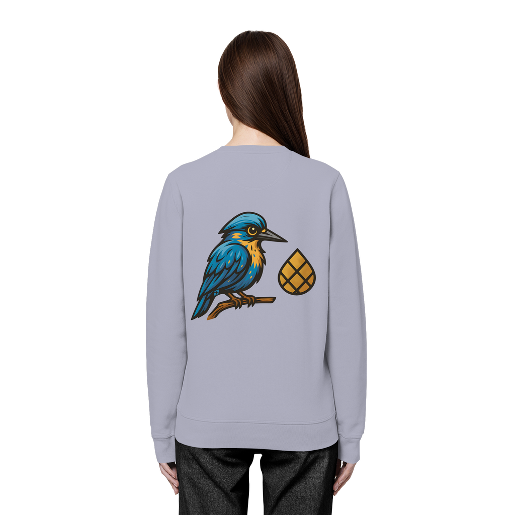 Tannenhäher mit Zirbelnuss + Emblem Stick - Organic Basic Unisex Sweatshirt