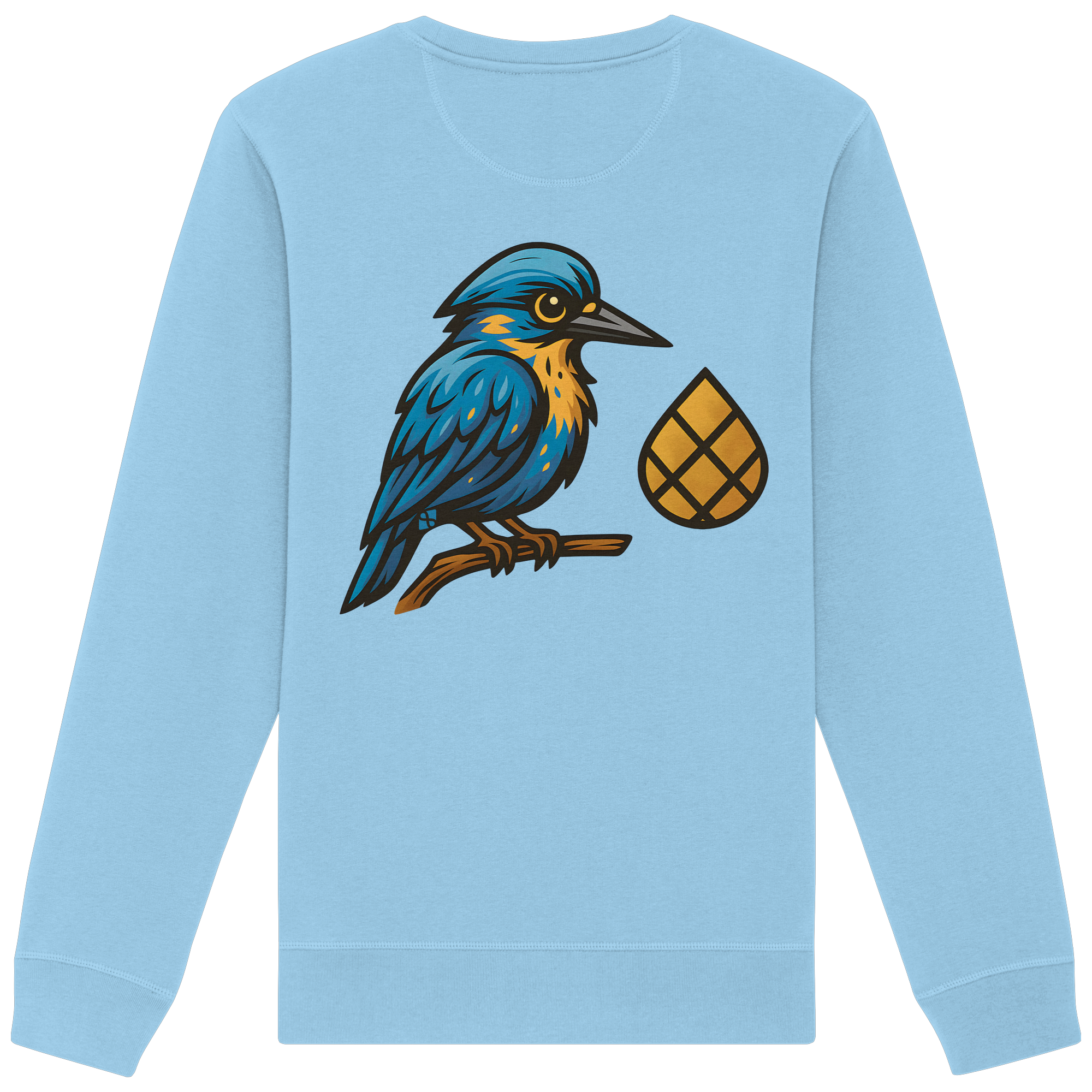 Tannenhäher mit Zirbelnuss + Emblem Stick - Organic Basic Unisex Sweatshirt