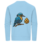 Tannenhäher mit Zirbelnuss + Emblem Stick - Organic Basic Unisex Sweatshirt