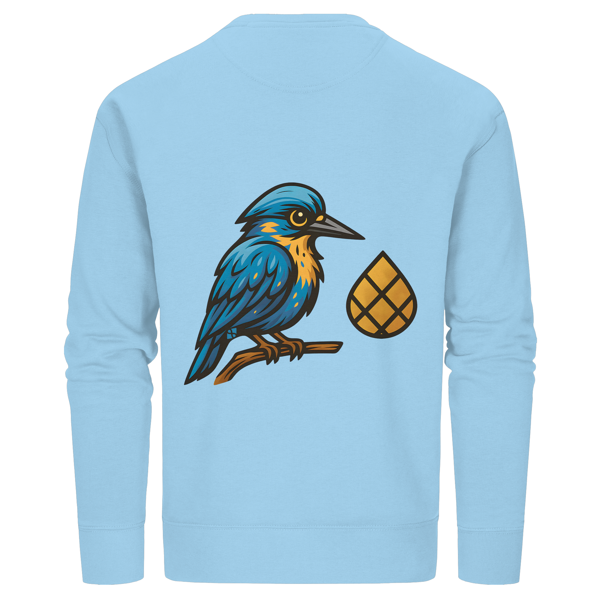 Tannenhäher mit Zirbelnuss + Emblem Stick - Organic Basic Unisex Sweatshirt