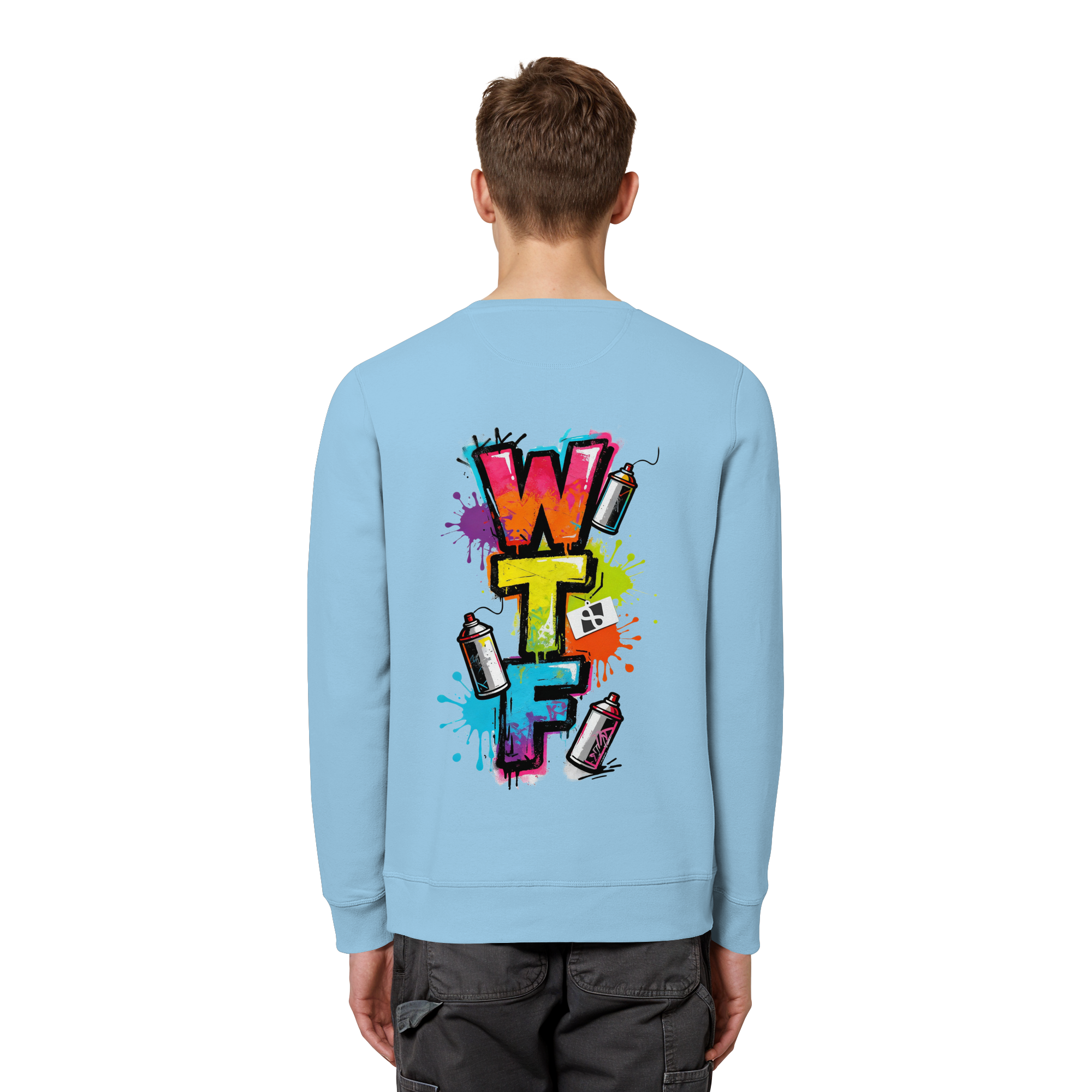 WTF - "Wear The Fair" Print mit besticktem Emblem - Organic Basic Unisex Sweatshirt