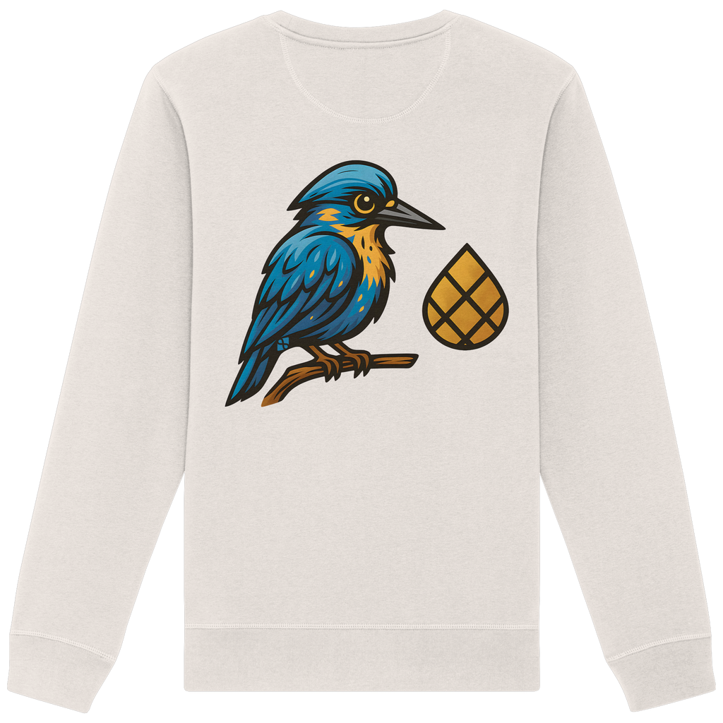 Tannenhäher mit Zirbelnuss + Emblem Stick - Organic Basic Unisex Sweatshirt