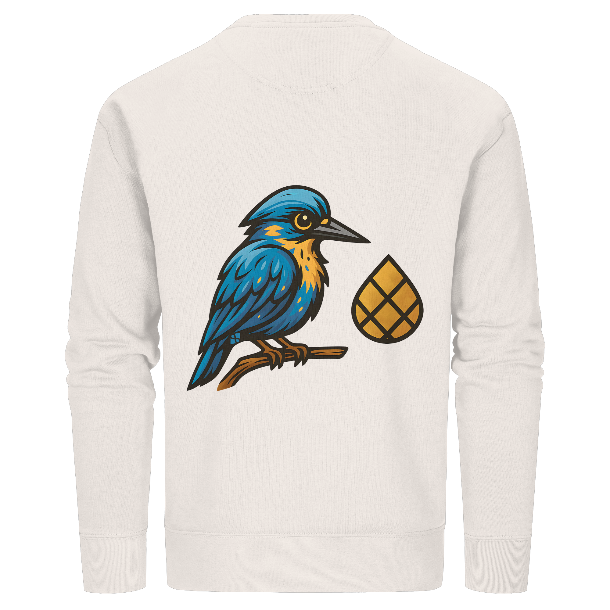 Tannenhäher mit Zirbelnuss + Emblem Stick - Organic Basic Unisex Sweatshirt