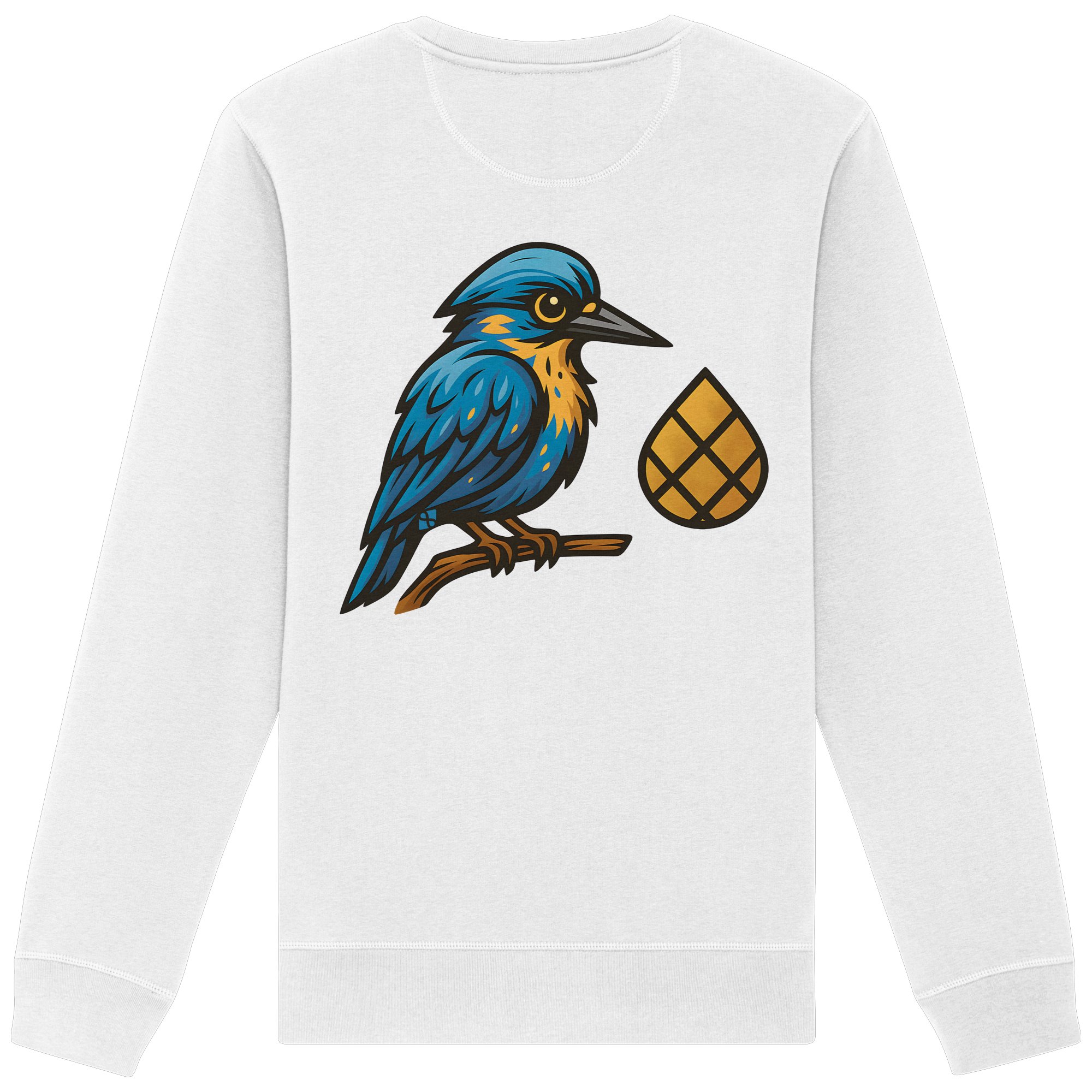 Tannenhäher mit Zirbelnuss + Emblem Stick - Organic Basic Unisex Sweatshirt