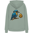 Tannenhäher mit Zirbelnuss + Emblem Stick - Organic Hoodie