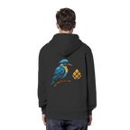 Tannenhäher mit Zirbelnuss + Emblem Stick - Organic Hoodie