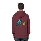 Tannenhäher mit Zirbelnuss + Emblem Stick - Organic Hoodie