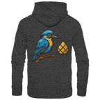 Tannenhäher mit Zirbelnuss + Emblem Stick - Organic Hoodie